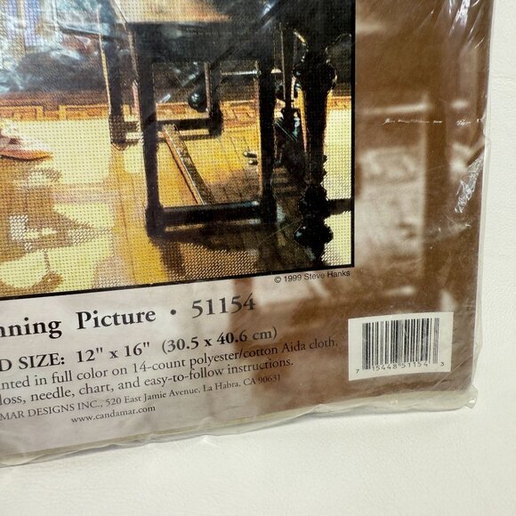 Candamar Designs Embellished Cross‎ Stitch Steve Hanks Girl Violin 51154 Vintage - Picture 7 of 10